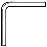 Glassrør Ø 7 mm, vinkel 90°, 7 x 7 cm, pk a 10