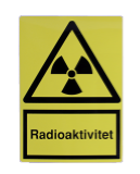 Fareskilt radioaktivitet A5 selvklebende