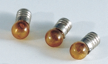 Glødelampe E10 3,5 V/0,2 A gul, pk a 10