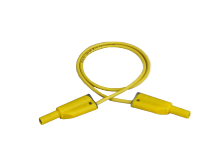 Ledning med sikkerhetsstikk 1000 V, 50 cm gul