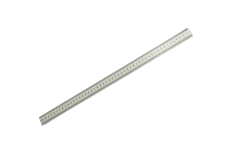 Linjal, skala i rustfritt stål, 50 cm