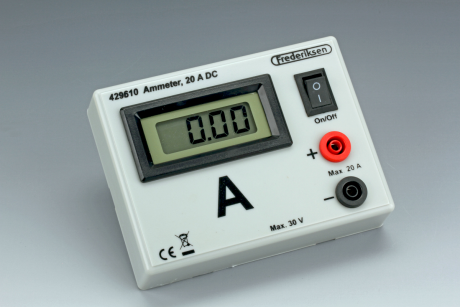 Amperemeter digitalt, 20 A DC, på boks