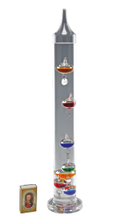 Termometer Galilei, 44 cm høy, 7 kuler