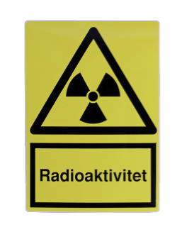 Fareskilt radioaktivitet A5 selvklebende