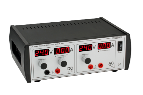Spenningskilde 24 V AC/DC 0-10 A