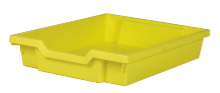 Plastbakke ytre mål 31 x 43 x 7,5 cm gul